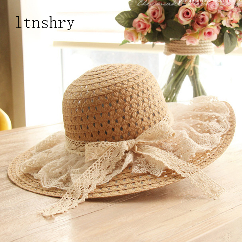 Hat Floppy Wide - Topi Matahari Renda Wanita untuk Pinggiran