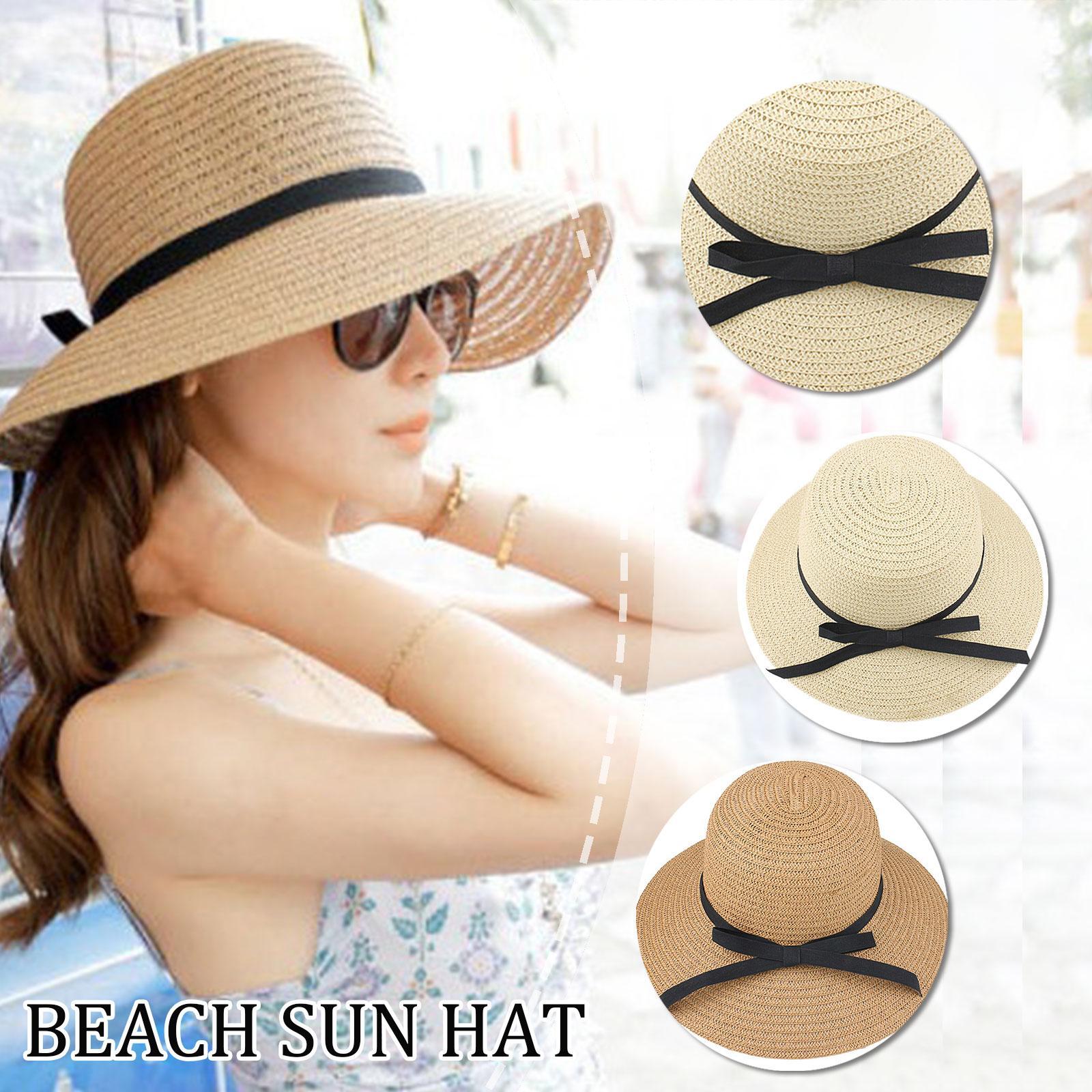 Hat Floppy Wide - Topi Jerami Musim Panas Pinggiran Lebar