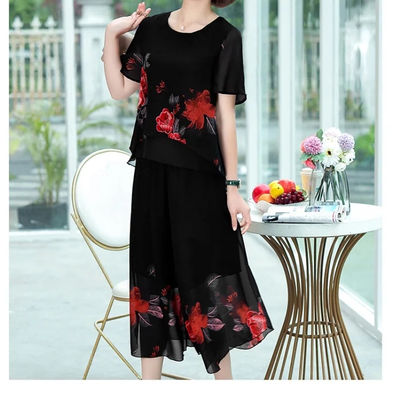 Set Pendek Renda Motif Bunga F - Romper Floral Print ulasan dan harga