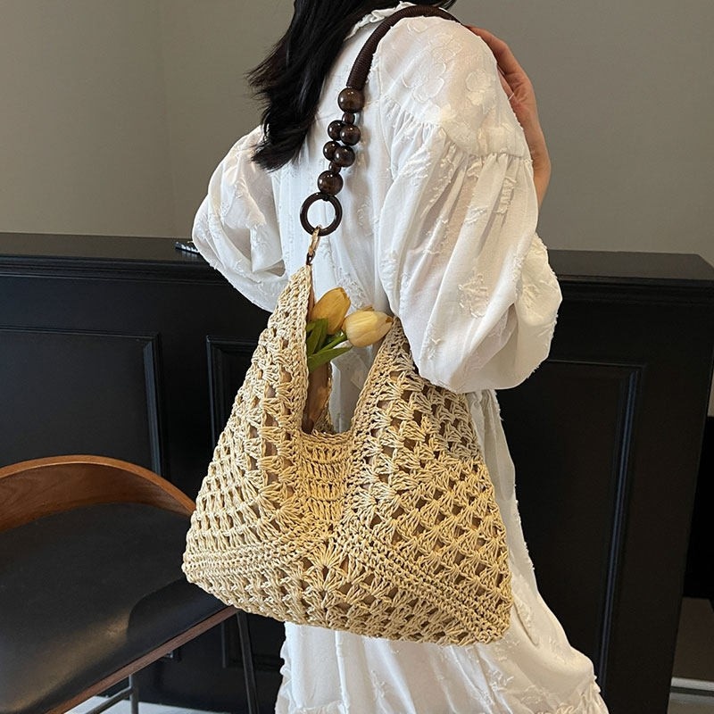 Tas Bahu Anyaman Jerami Kapasi - Tote Bag Beach ulasan dan harga