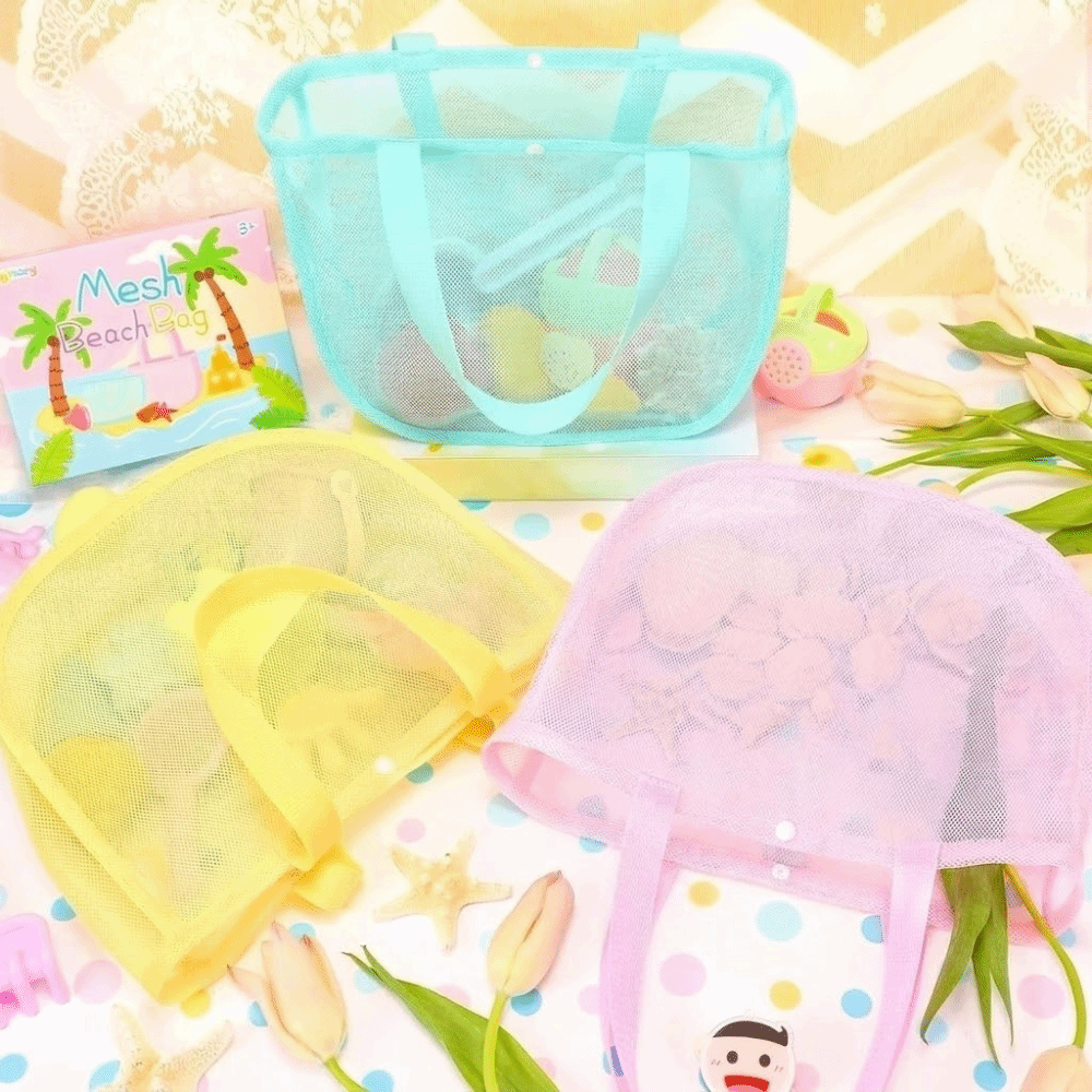 Tas Jaring Warna Solid Ringan  - Tote Bag Beach ulasan dan harga